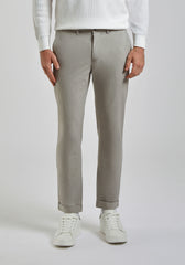 Pantaloni chino con fantasia|Colore:Sabbia