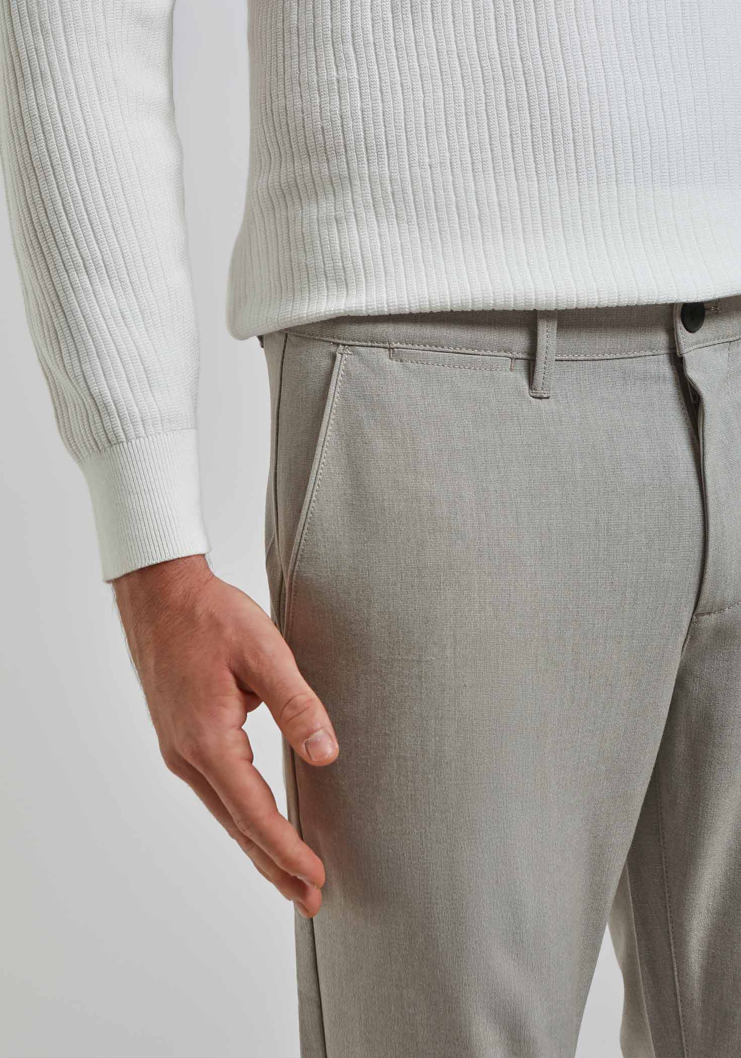 Pantaloni chino con fantasia|Colore:Sabbia