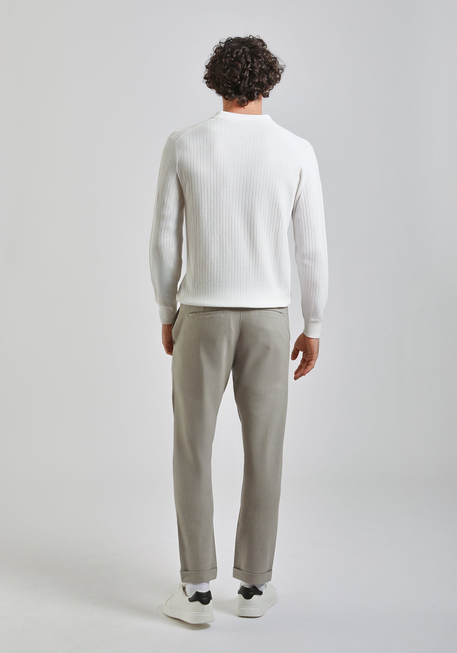 Pantaloni chino con fantasia|Colore:Sabbia