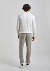 Pantaloni chino con fantasia|Colore:Sabbia