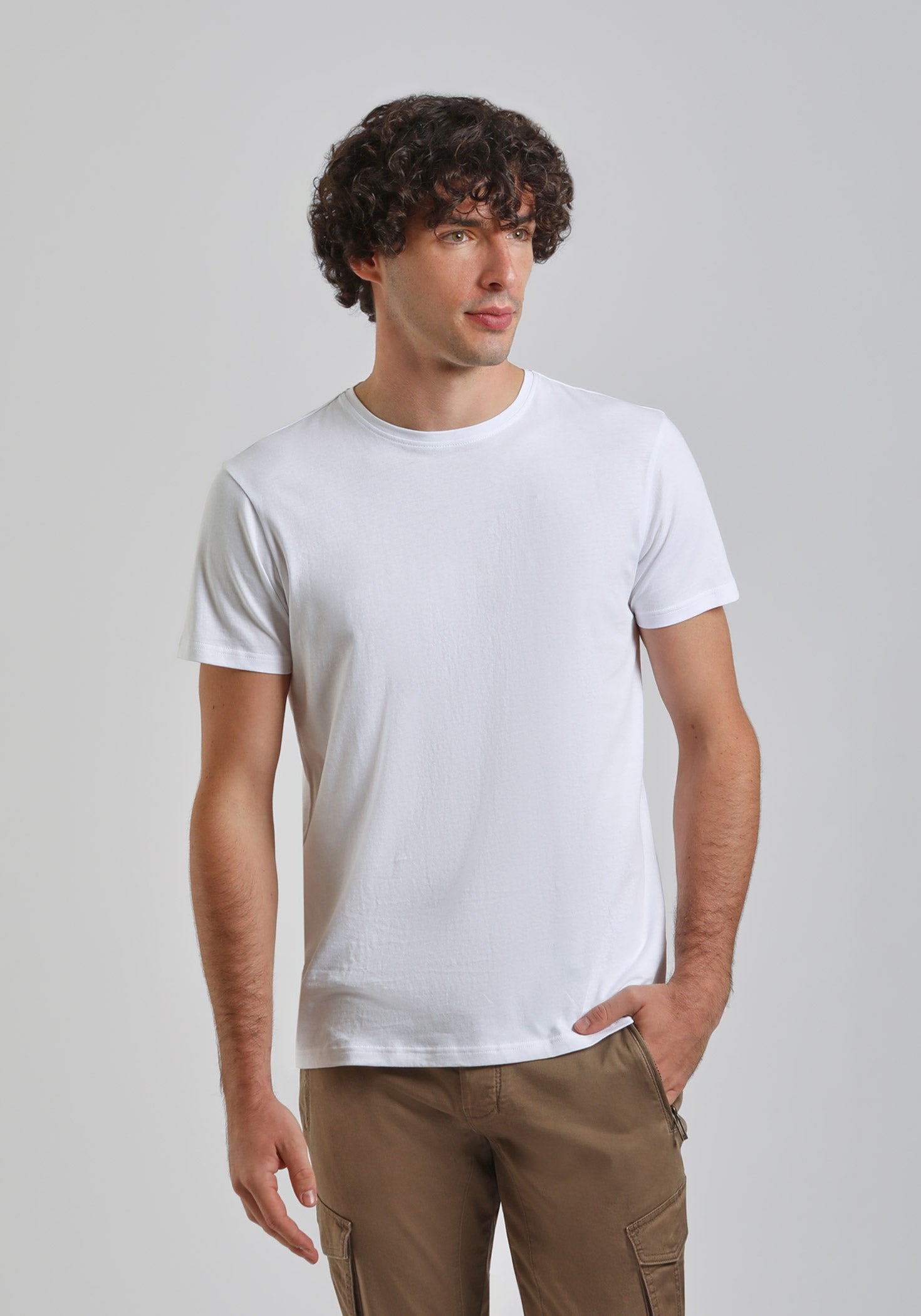 T-shirt basic 100% cotone|Colore:Bianco