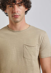 T-shirt con taschino|Colore:Beige