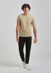 T-shirt con taschino|Colore:Beige