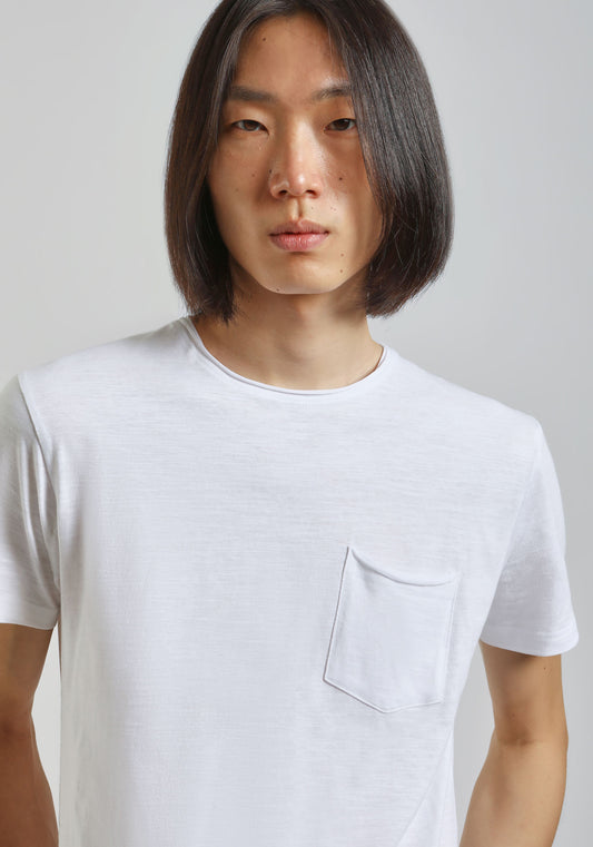 T-shirt con taschino|Colore:Bianco