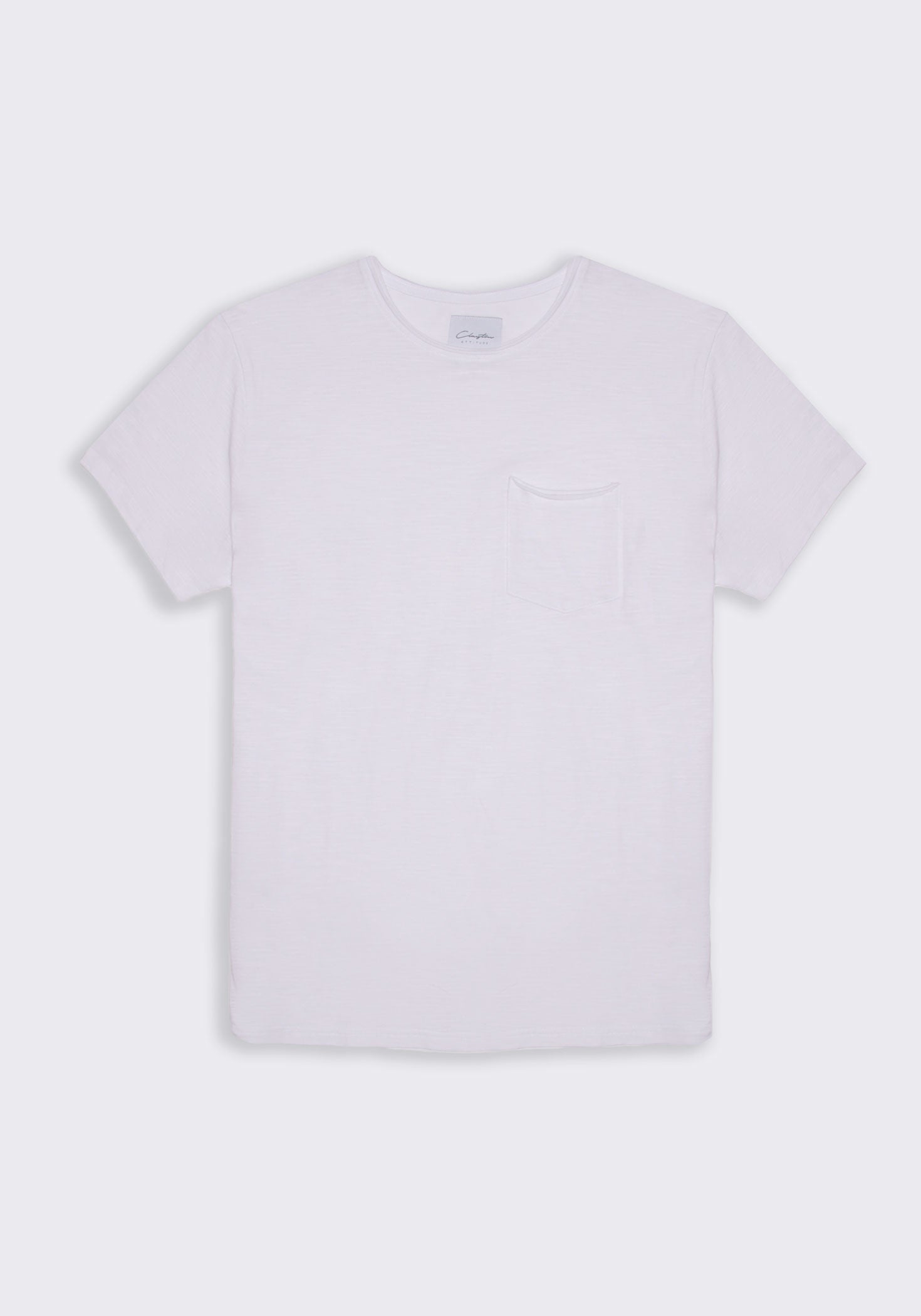 T-shirt con taschino|Colore:Bianco
