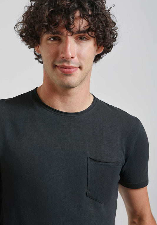 T-shirt con taschino|Colore:Blue