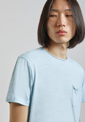 T-shirt con taschino|Colore:Cielo