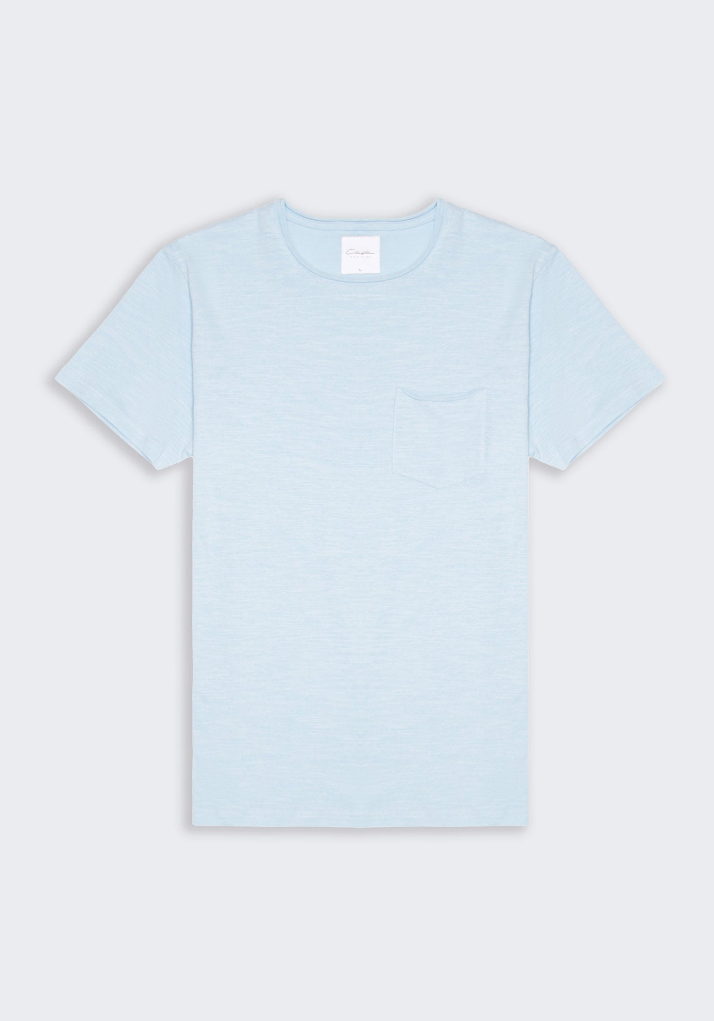 T-shirt con taschino|Colore:Cielo