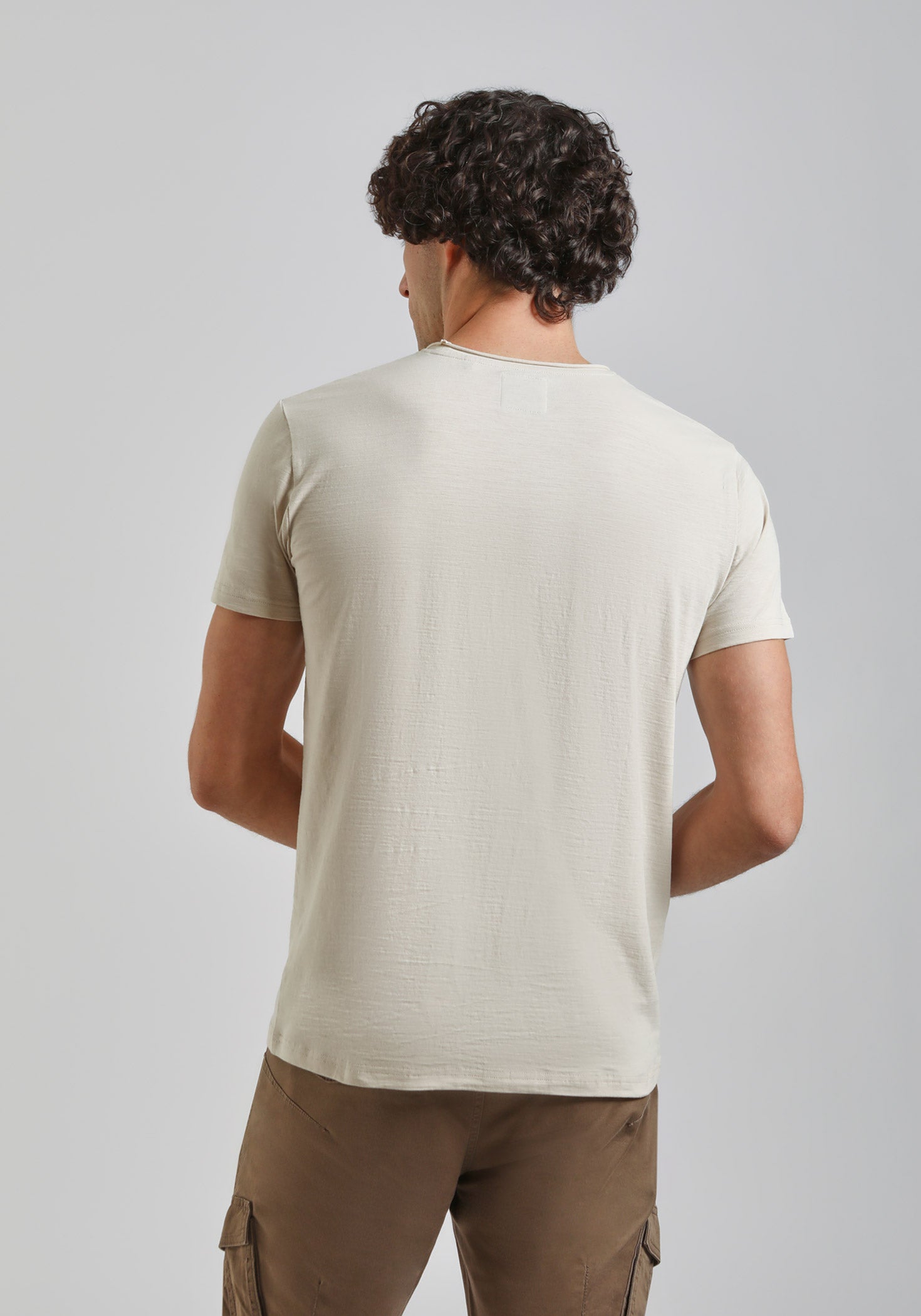 T-shirt con taschino|Colore:Ecrù