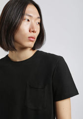 T-shirt con taschino|Colore:Nero