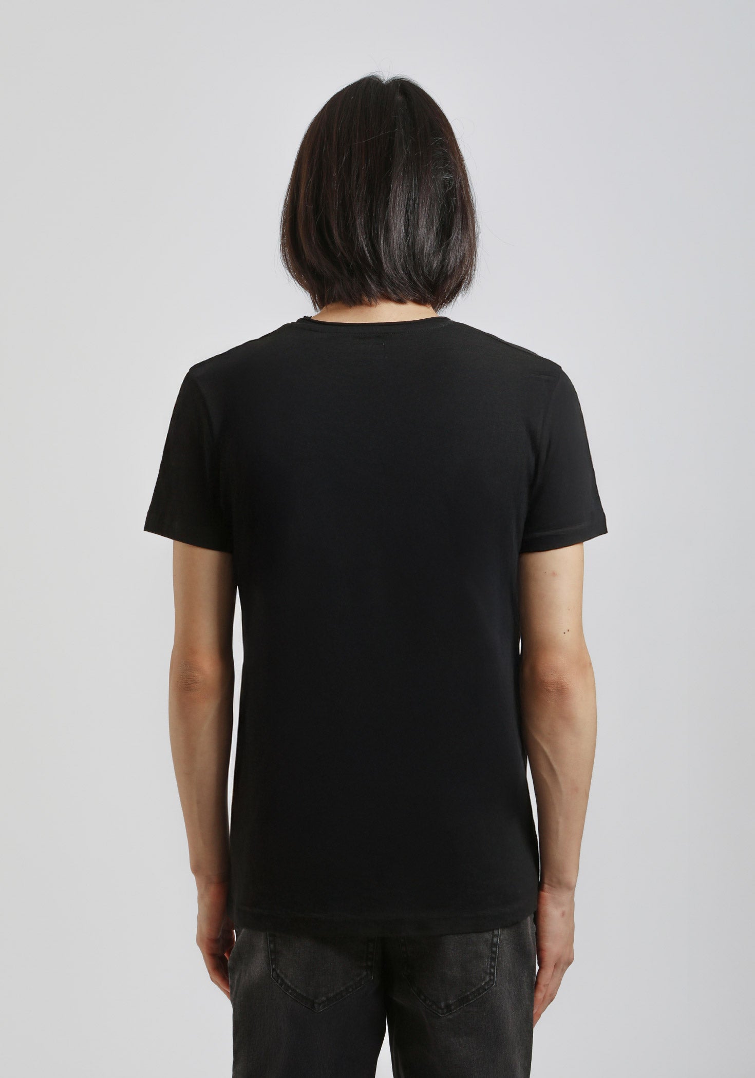T-shirt con taschino|Colore:Nero