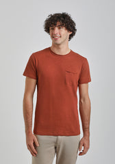 T-shirt con taschino|Colore:Rame