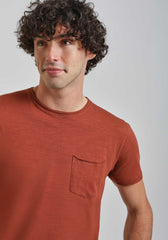 T-shirt con taschino|Colore:Rame