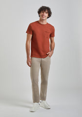 T-shirt con taschino|Colore:Rame