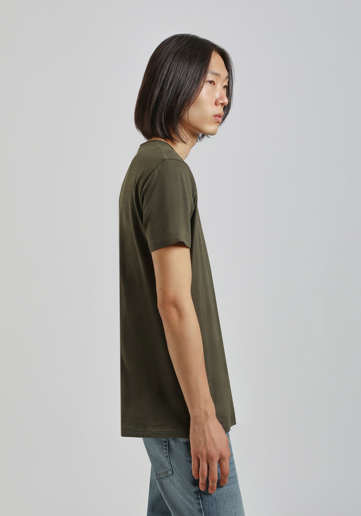 T-shirt con taschino|Colore:Verde bosco