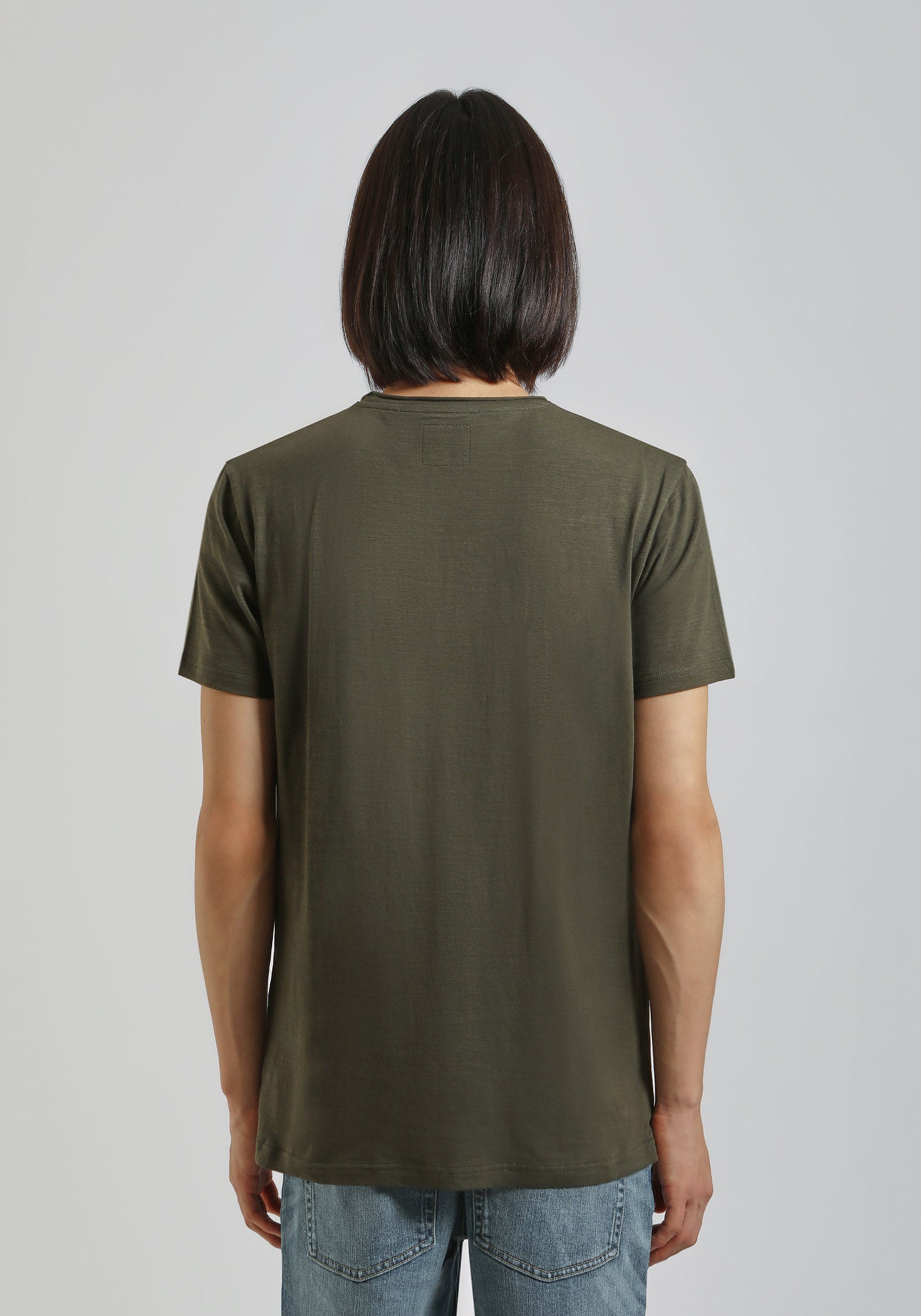 T-shirt con taschino|Colore:Verde bosco