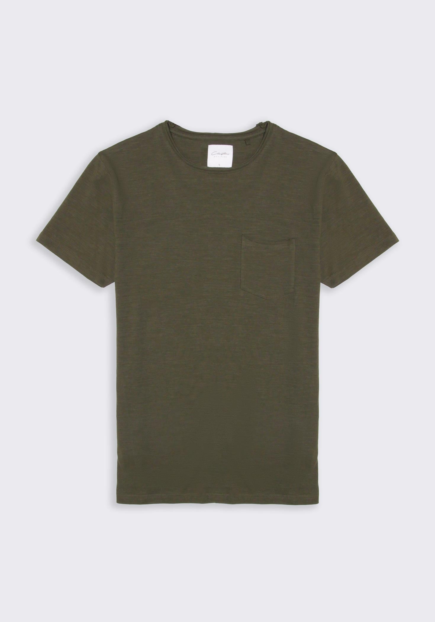 T-shirt con taschino|Colore:Verde bosco