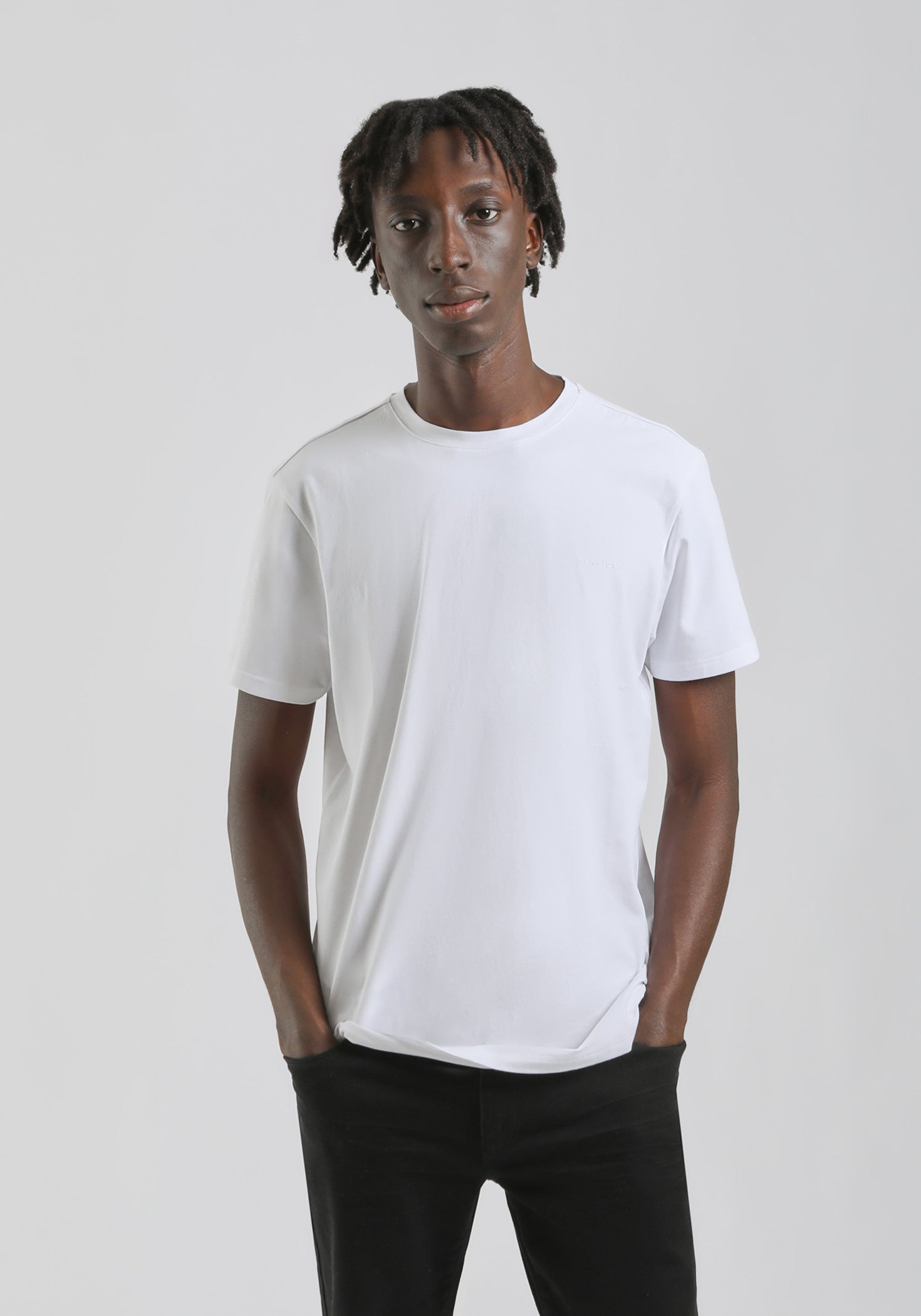 T-shirt elastica con stampa|Colore:Bianco