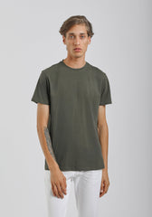 T-shirt elastica con stampa|Colore:Verde bosco