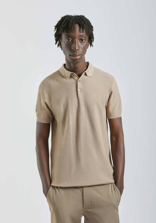 Polo in maglia|Colore:Beige