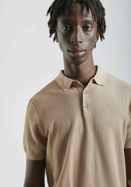 Polo in maglia|Colore:Beige