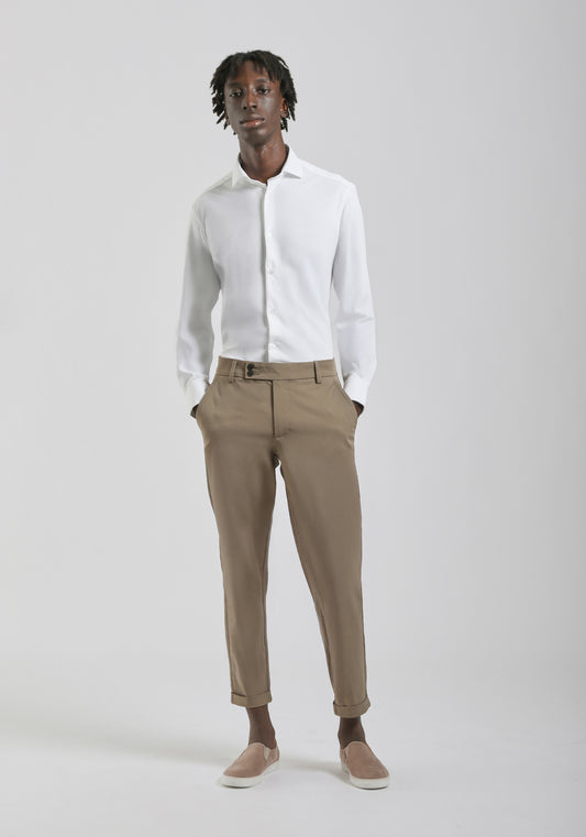 Pantaloni chino in nylon|Colore:Cammello