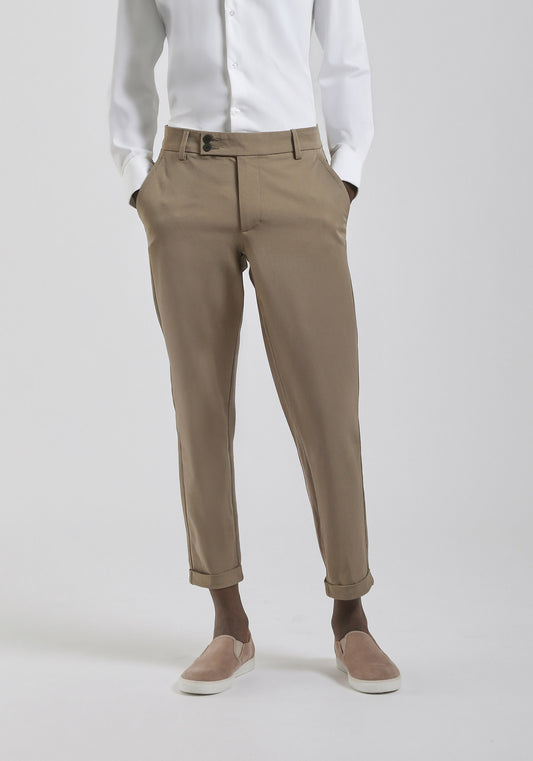 Pantaloni chino in nylon|Colore:Cammello