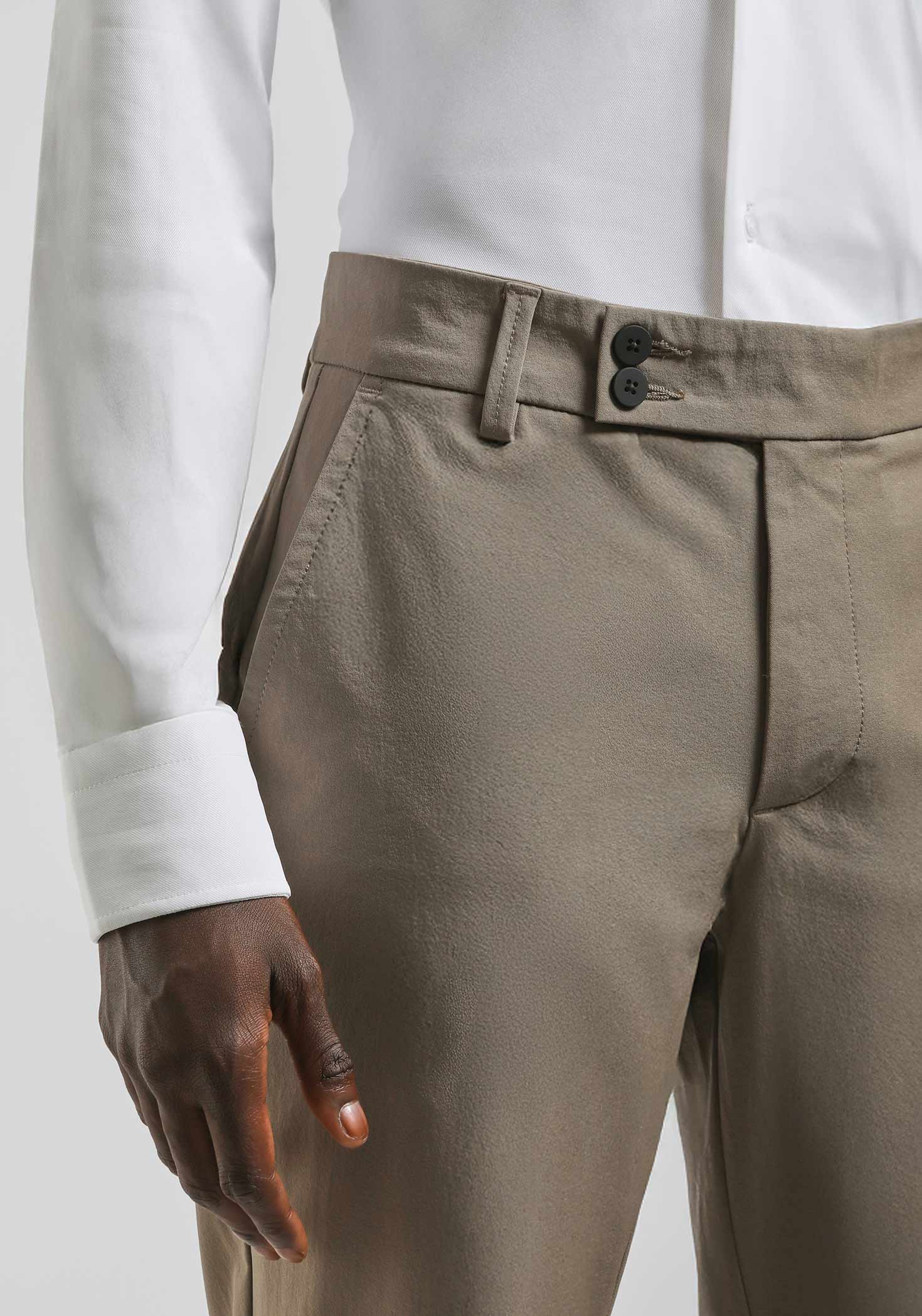 Pantaloni chino in nylon|Colore:Cammello