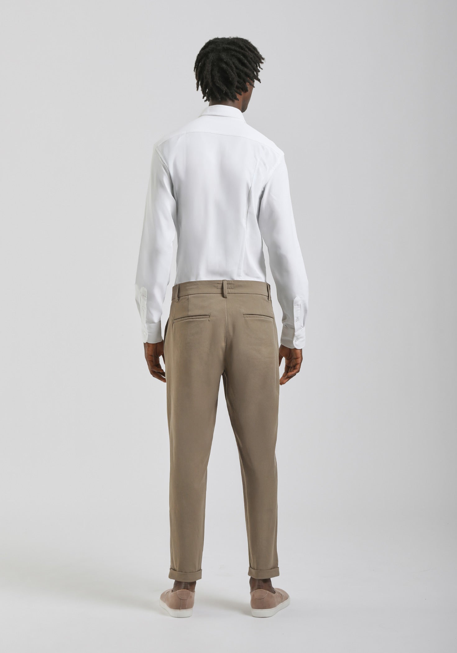 Pantaloni chino in nylon|Colore:Cammello