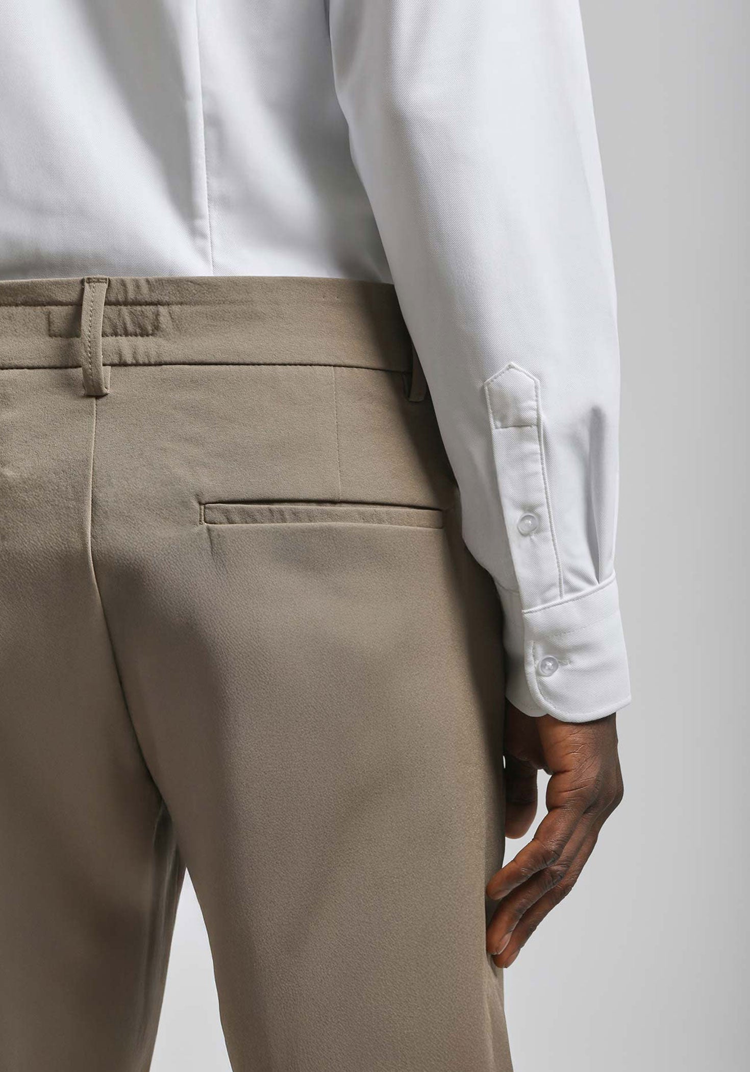 Pantaloni chino in nylon|Colore:Cammello
