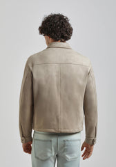 Giacca camicia effetto camoscio|Colore:Sabbia