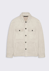 Giacca camicia effetto camoscio|Colore:Ghiaccio