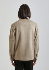 Giacca camicia effetto camoscio|Colore:Sabbia