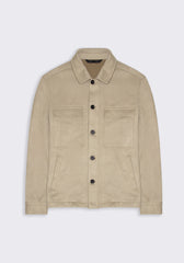 Giacca camicia effetto camoscio|Colore:Sabbia