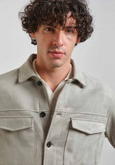 Giacca camicia|Colore:Grigio perla