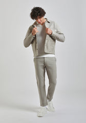 Giacca camicia|Colore:Grigio perla
