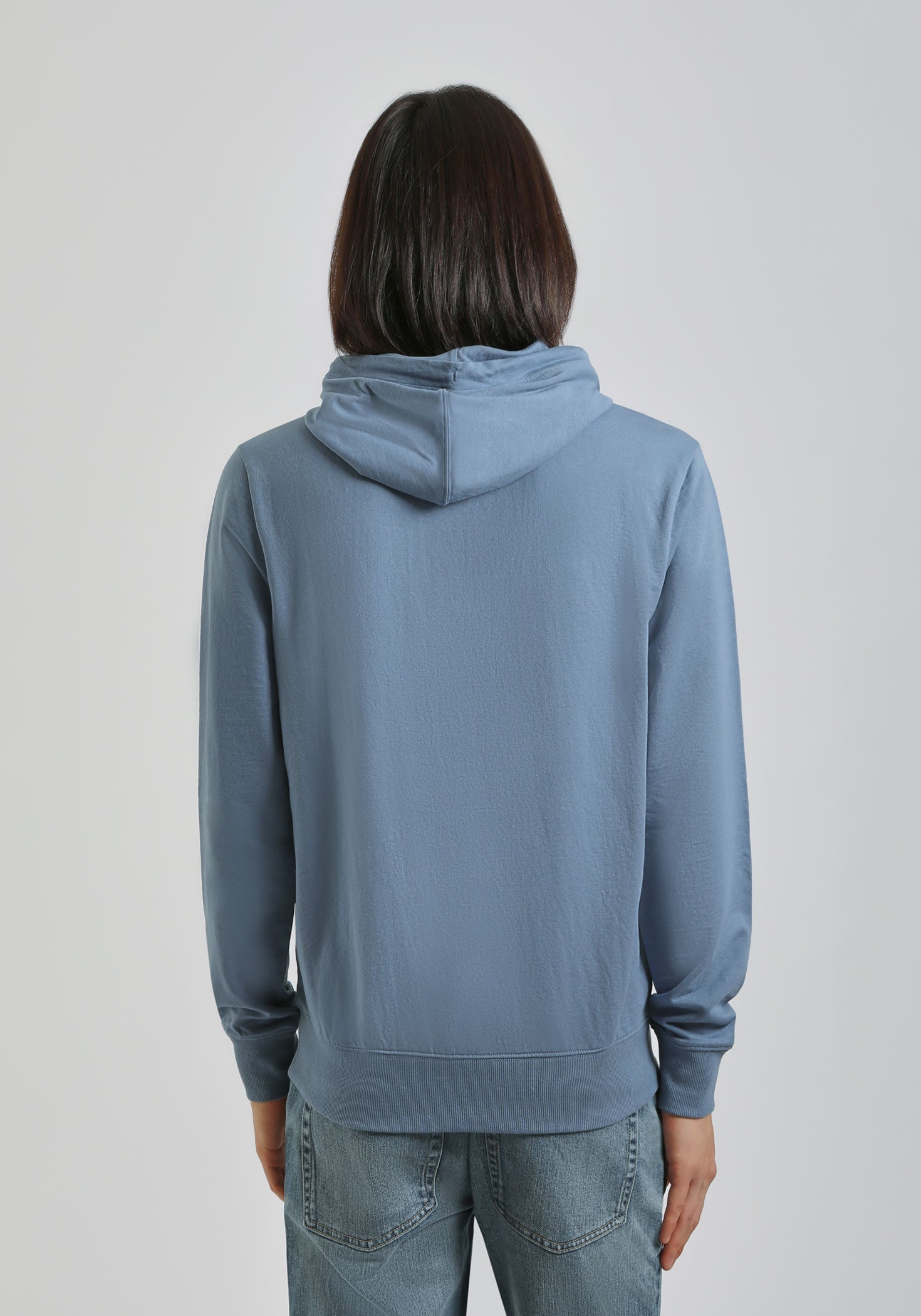 Felpa con cappuccio con stampa a rilievo|Colore:Ciano