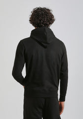 Felpa con cappuccio con stampa a rilievo|Colore:Nero