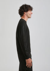 Felpa girocollo con stampa|Colore:Nero