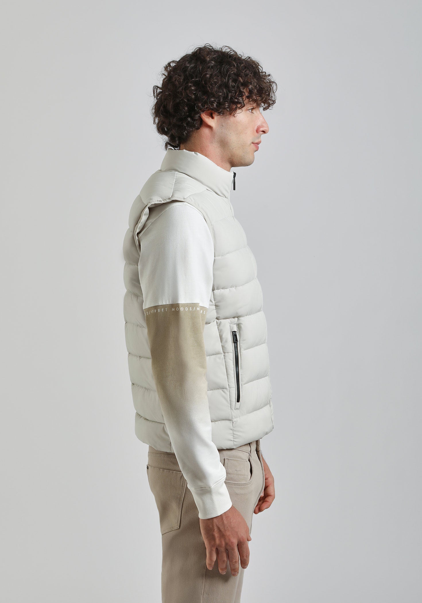 Smanicato imbottito in tessuto tecnico|Colore:Off white