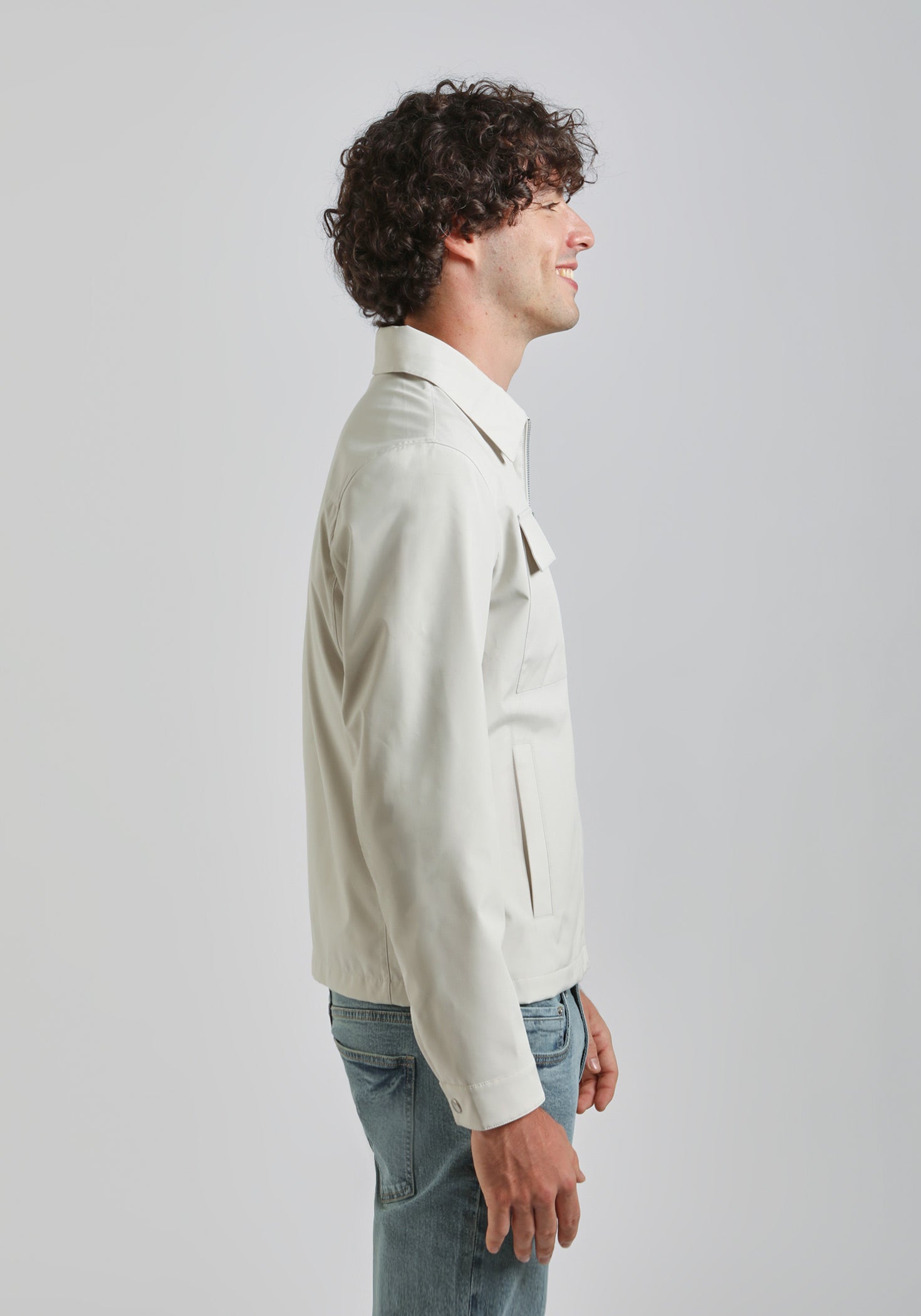 Giacca camicia con tasconi|Colore:Off white