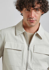 Giacca camicia con tasconi|Colore:Off white