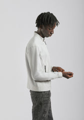 Giubbotto biker in tessuto tecnico|Colore:Off white