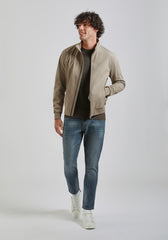 Giubbotto bomber in tessuto tecnico|Colore:Sabbia