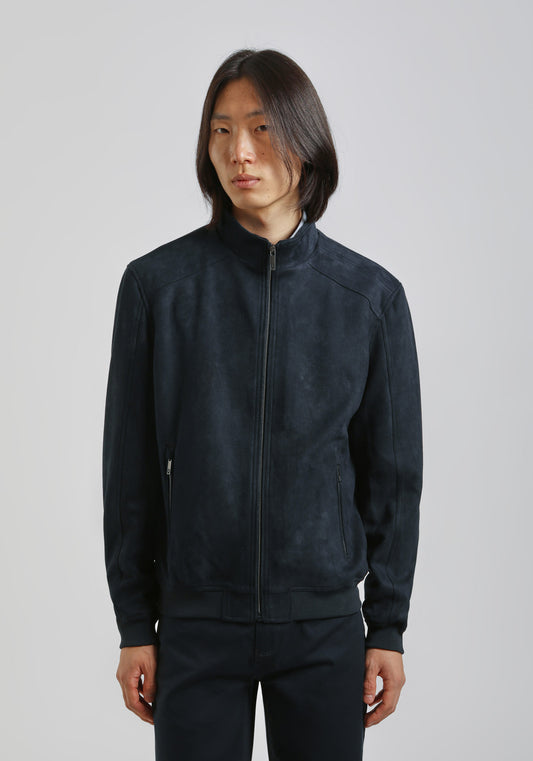 Giubbotto effetto camoscio|Colore:Blue