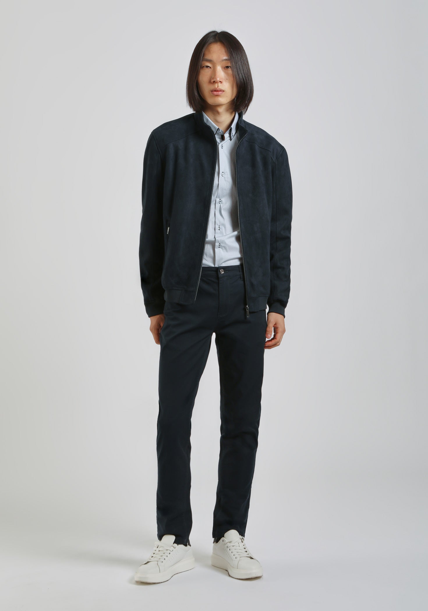 Giubbotto effetto camoscio|Colore:Blue