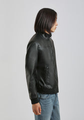 Giubbotto lupetto effetto pelle|Colore:Nero