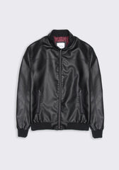 Giubbotto lupetto effetto pelle|Colore:Nero