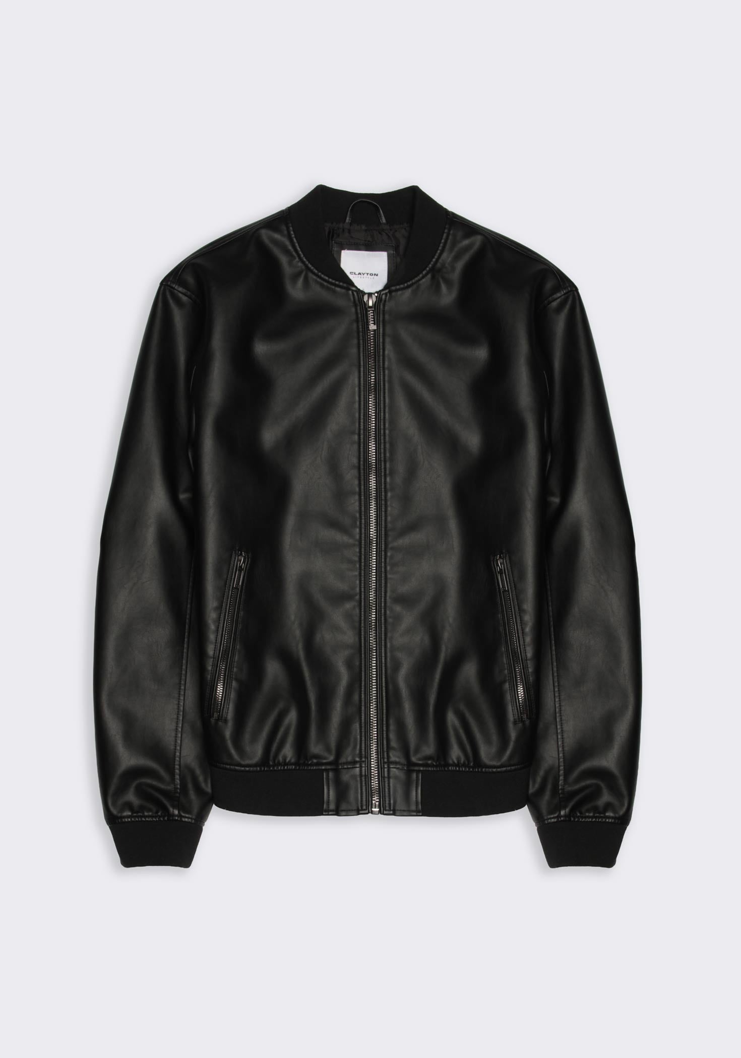 Giubbotto biker effetto pelle|Colore:Nero