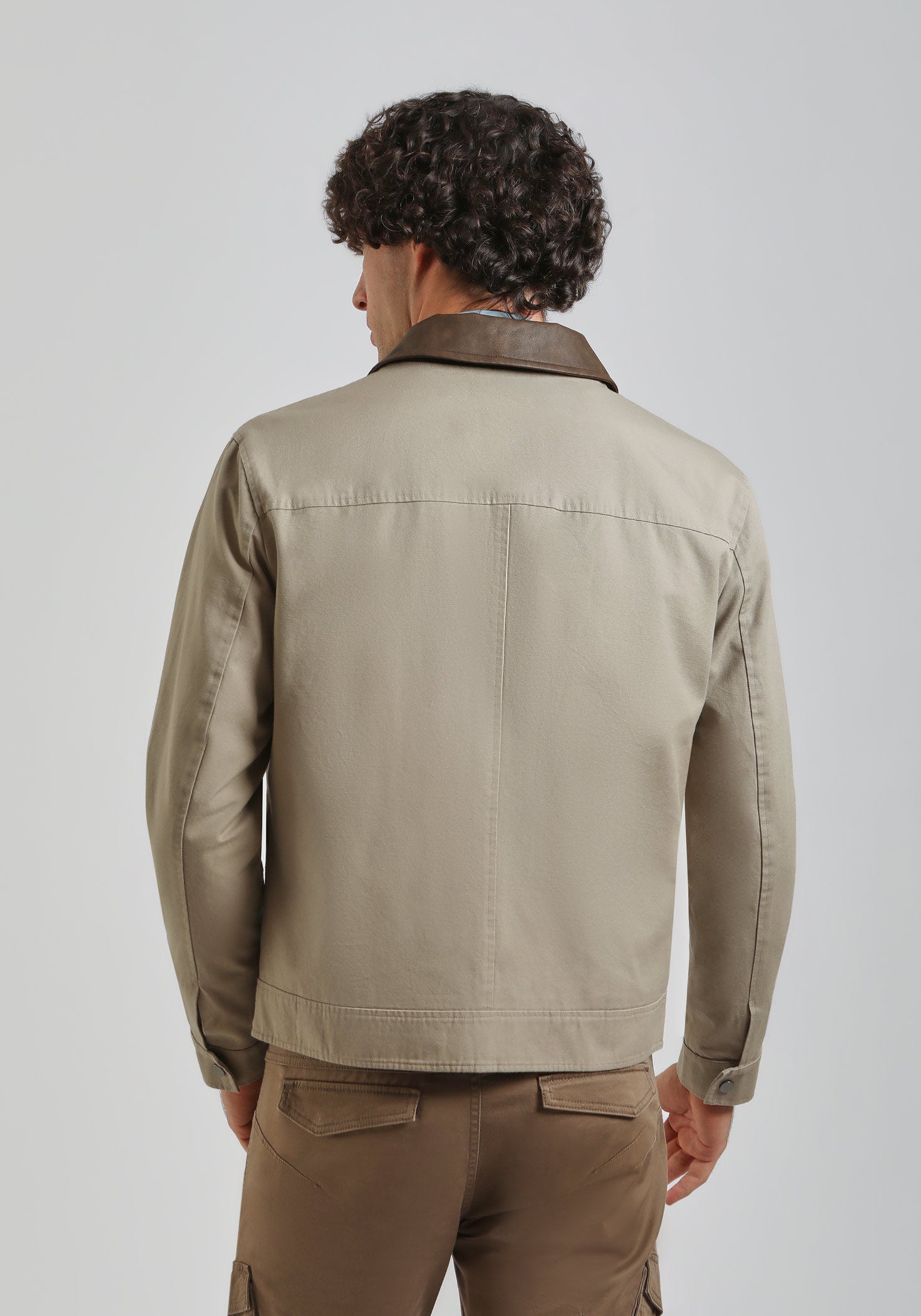 Giacca camicia in cotone|Colore:Sabbia